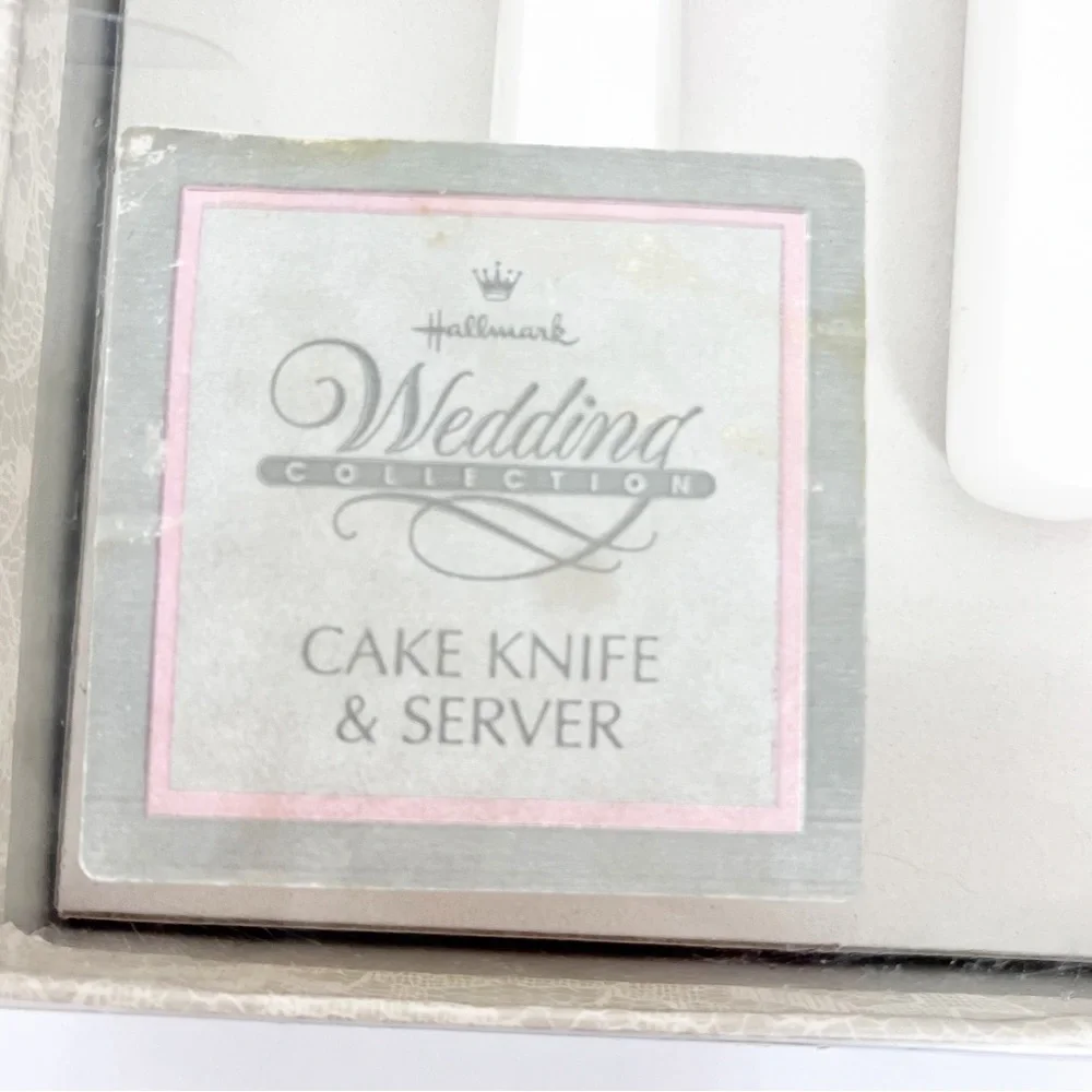 Vintage Wedding Faux Mother Of Pearl Stainless Steel Cake Knife & Server Japan